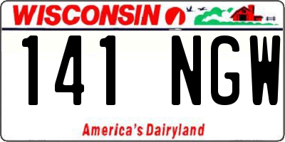 WI license plate 141NGW