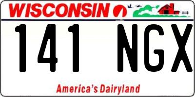 WI license plate 141NGX