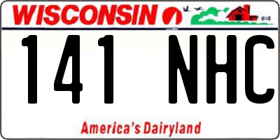 WI license plate 141NHC