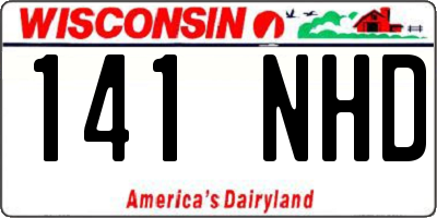 WI license plate 141NHD