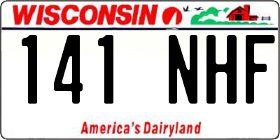 WI license plate 141NHF