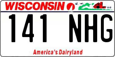 WI license plate 141NHG
