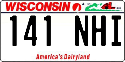 WI license plate 141NHI