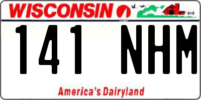 WI license plate 141NHM