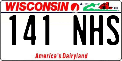 WI license plate 141NHS