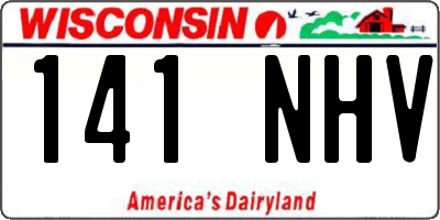 WI license plate 141NHV