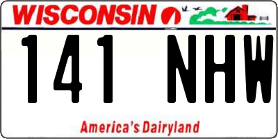 WI license plate 141NHW