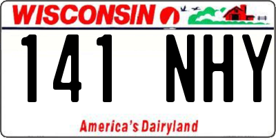 WI license plate 141NHY