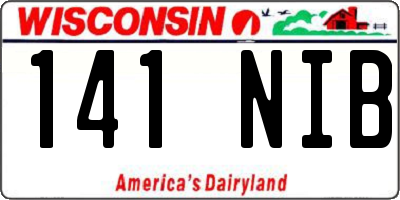 WI license plate 141NIB
