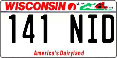 WI license plate 141NID