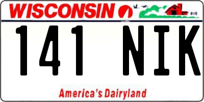 WI license plate 141NIK