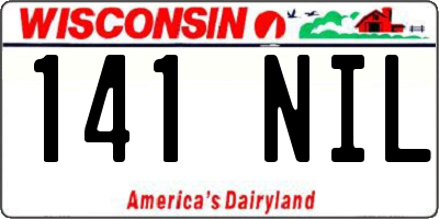 WI license plate 141NIL