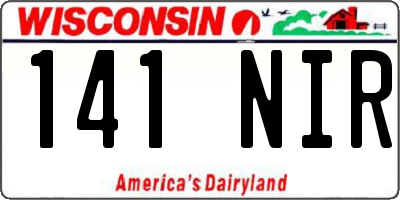 WI license plate 141NIR