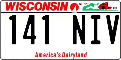 WI license plate 141NIV