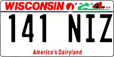 WI license plate 141NIZ