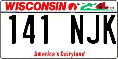 WI license plate 141NJK