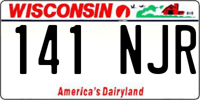 WI license plate 141NJR
