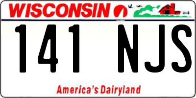 WI license plate 141NJS