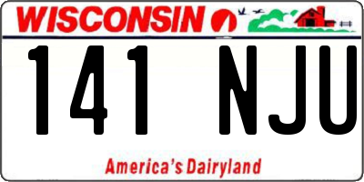 WI license plate 141NJU