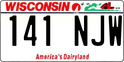 WI license plate 141NJW