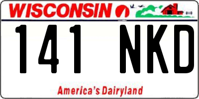 WI license plate 141NKD