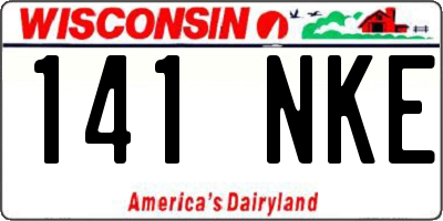 WI license plate 141NKE