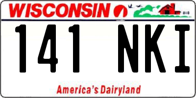 WI license plate 141NKI