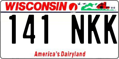 WI license plate 141NKK