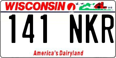 WI license plate 141NKR