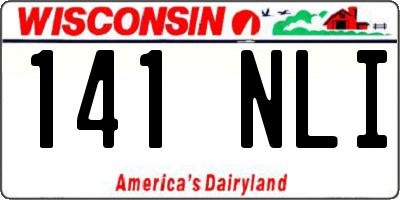 WI license plate 141NLI
