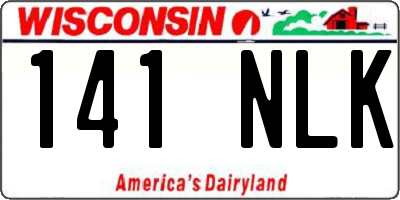 WI license plate 141NLK