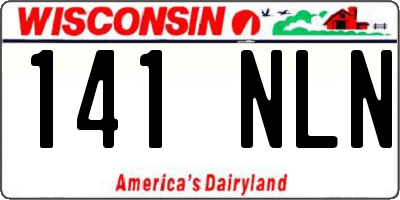 WI license plate 141NLN