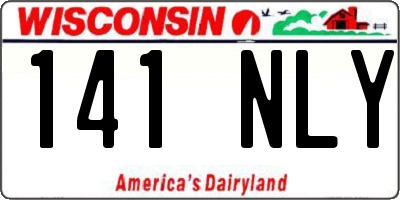WI license plate 141NLY