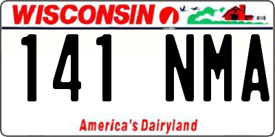 WI license plate 141NMA