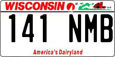 WI license plate 141NMB