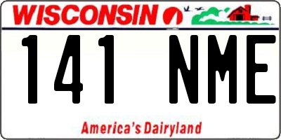 WI license plate 141NME