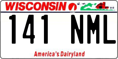WI license plate 141NML