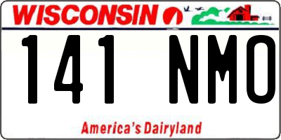 WI license plate 141NMO