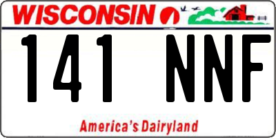 WI license plate 141NNF