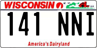 WI license plate 141NNI