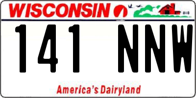 WI license plate 141NNW