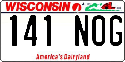 WI license plate 141NOG