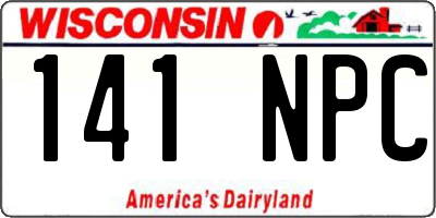 WI license plate 141NPC