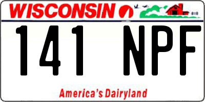 WI license plate 141NPF