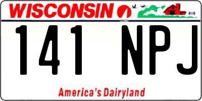 WI license plate 141NPJ