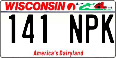 WI license plate 141NPK