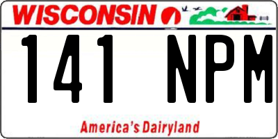 WI license plate 141NPM