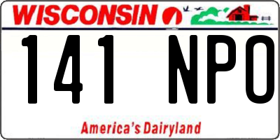 WI license plate 141NPO