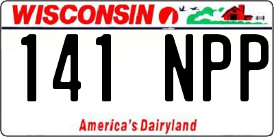 WI license plate 141NPP