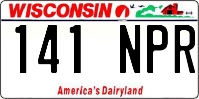 WI license plate 141NPR
